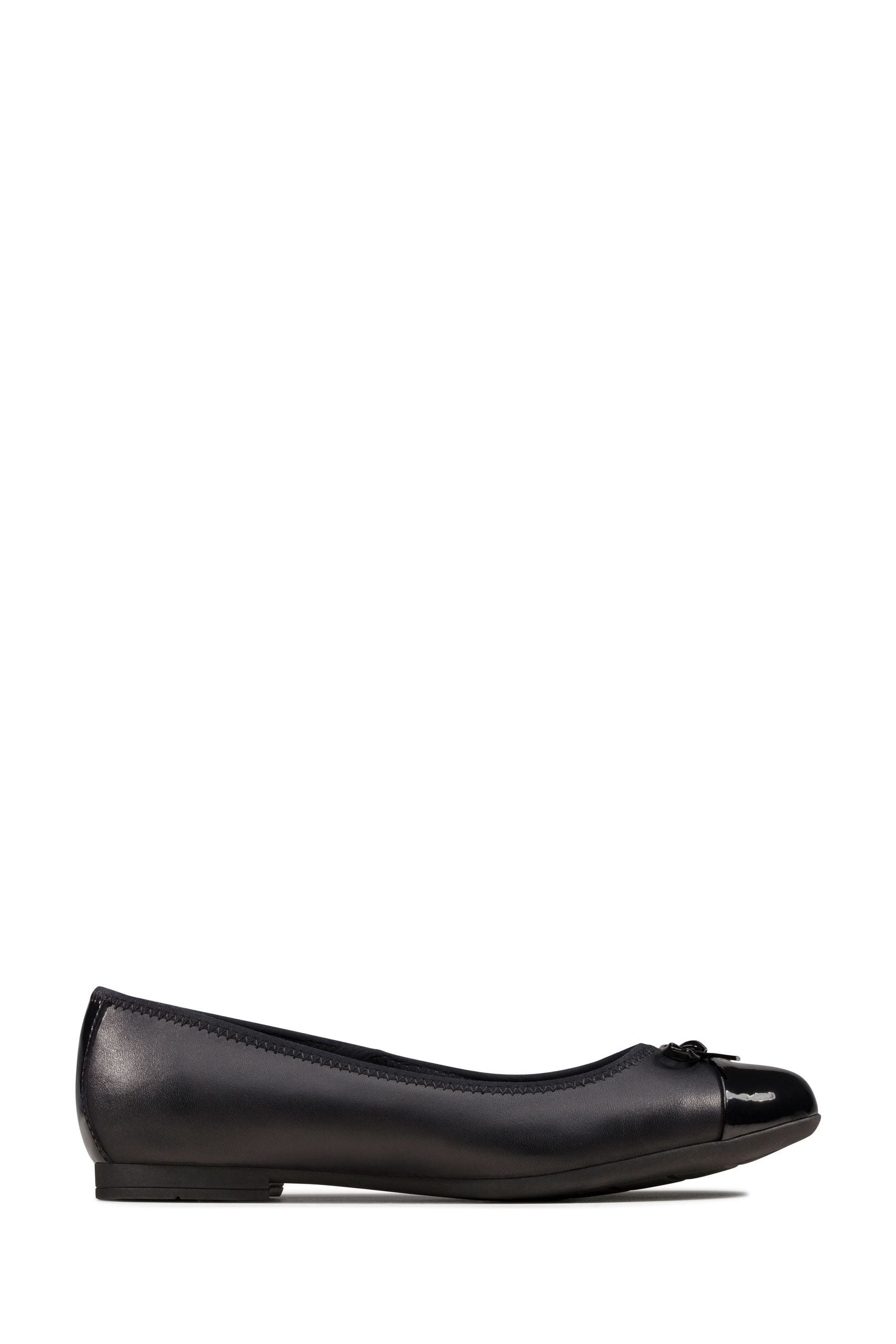 Buy Clarks Black Multi Fit Leather Scala Bloom Youth Shoes from the Next UK online shop