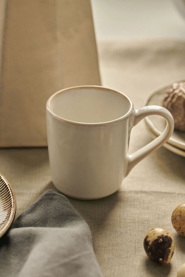 Dutch Rose Set of 4 White Organic Small Mugs