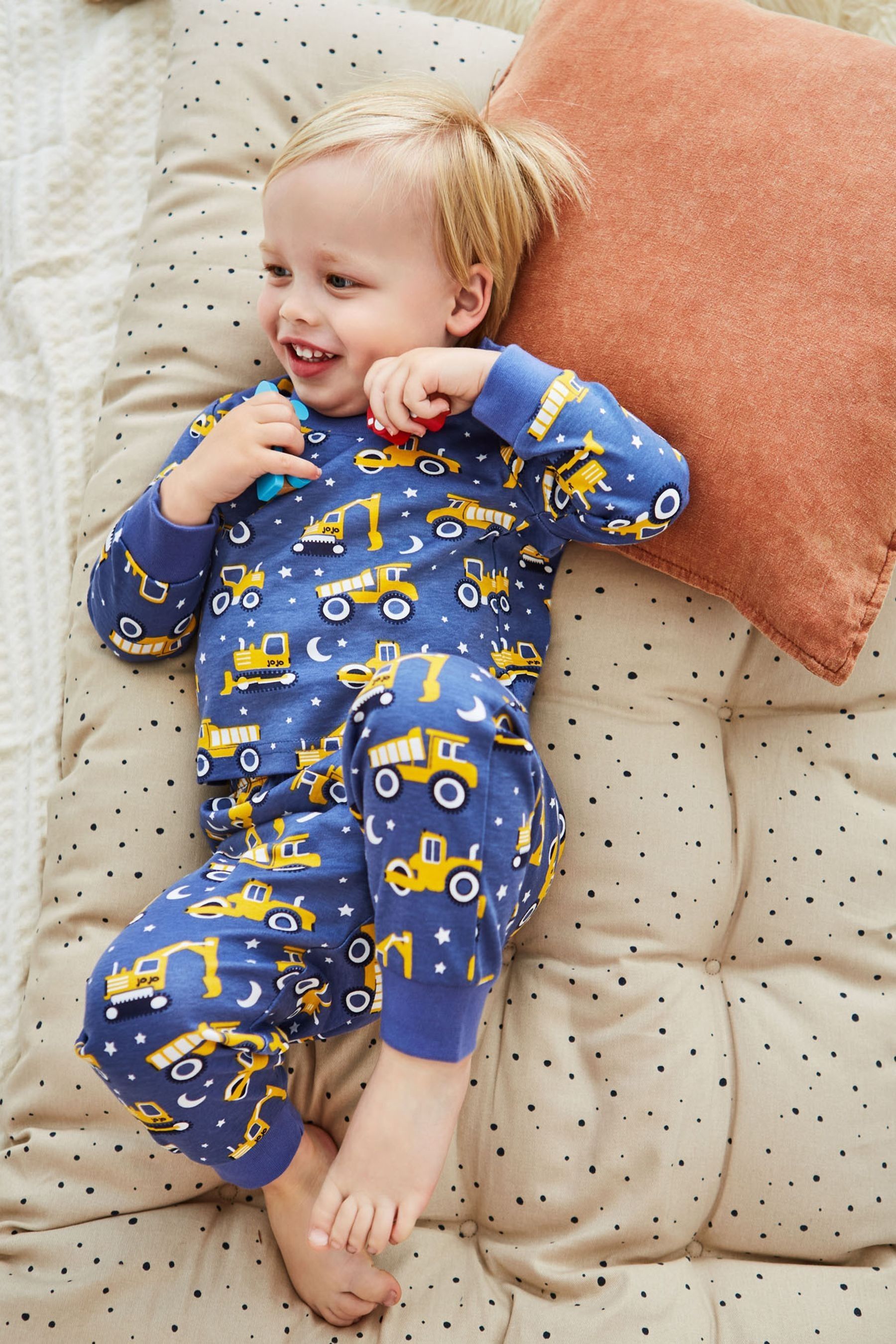 Buy JoJo Maman Bebe Space 2 Pack Digger Jersey Pyjamas from the Next UK online shop