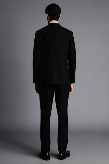 Charles Tyrwhitt Black Slim Fit Shawl Lapel Dinner Suit: Jacket