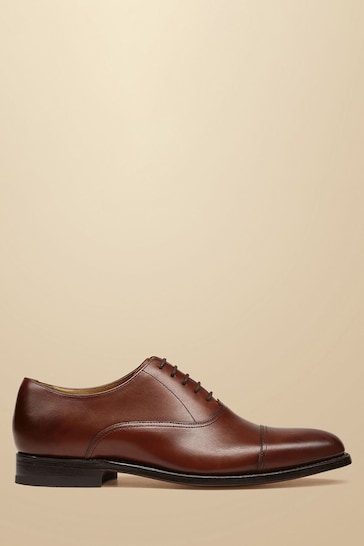 Charles Tyrwhitt Brown Leather Oxford Shoes
