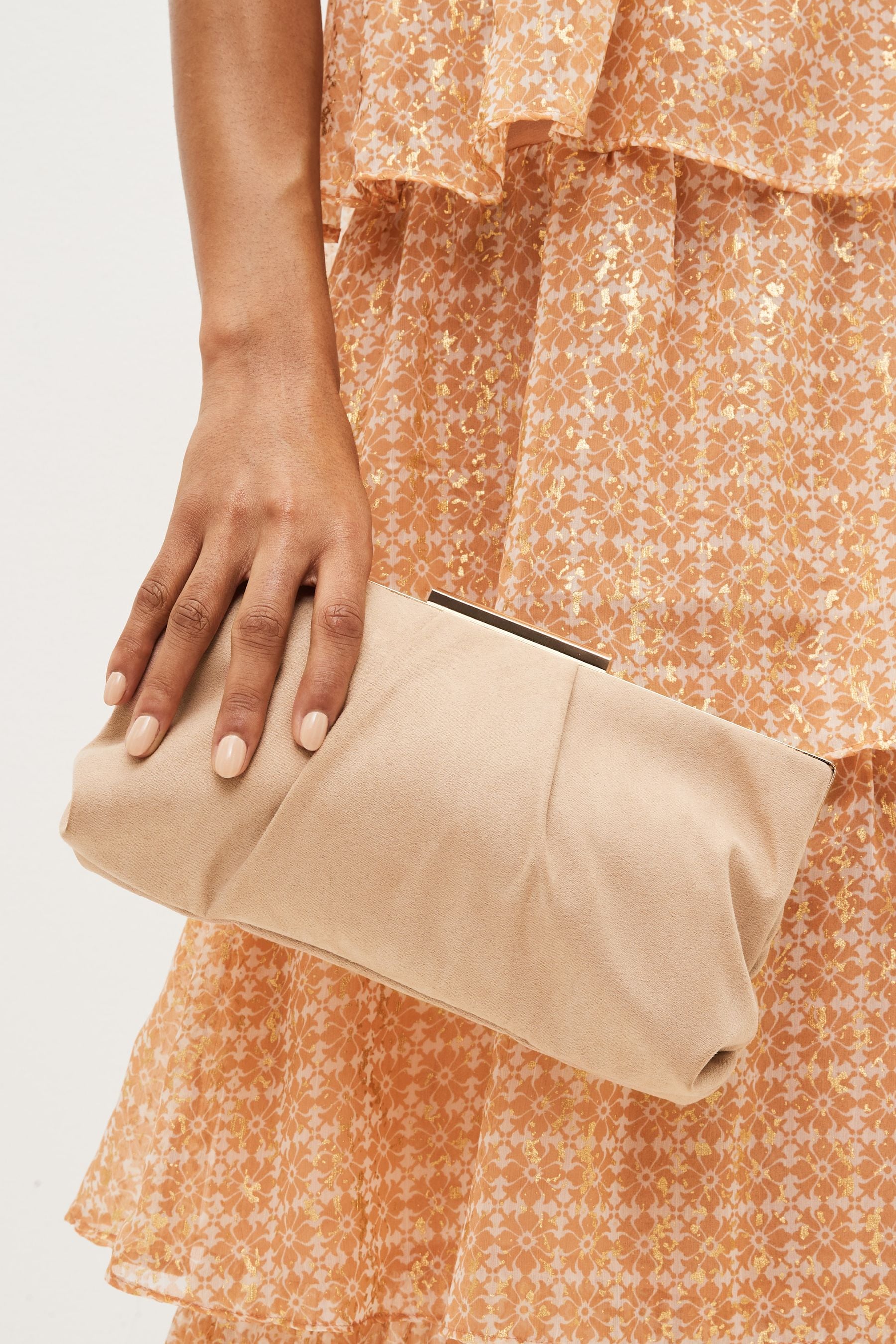 Buy Nude Pleated Frame Clutch Bag from the Next UK online shop