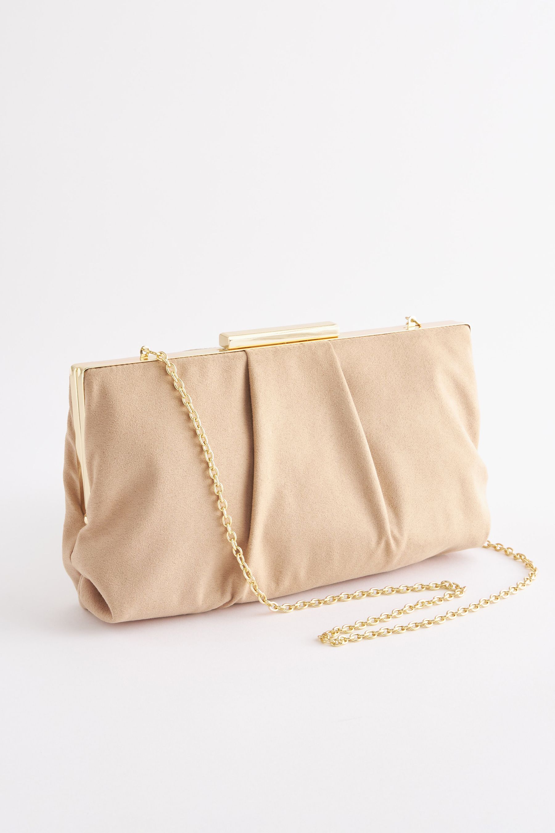 Buy Nude Pleated Frame Clutch Bag from the Next UK online shop