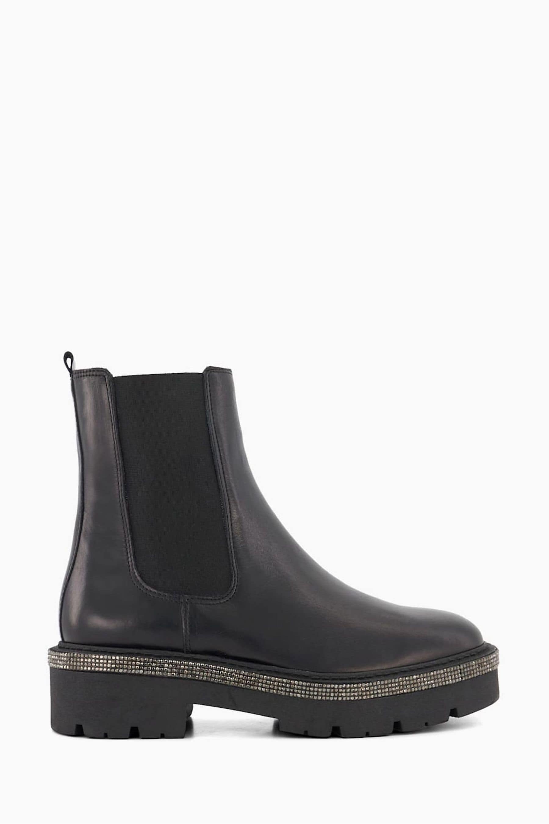 Dune chelsea boots in clearance black leather