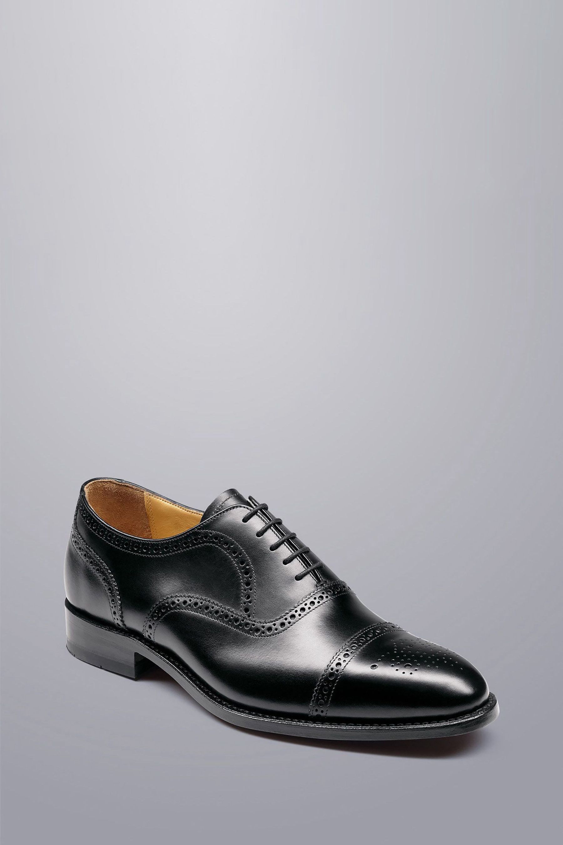 Charles Tyrwhitt Black Leather Oxford Brogues Shoes