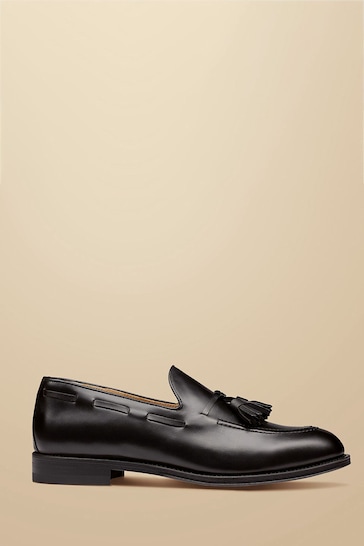 Charles Tyrwhitt Black Leather Tassel Loafers