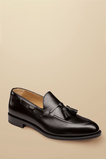 Charles Tyrwhitt Black Leather Tassel Loafers