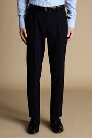 Charles Tyrwhitt Blue Slim-Fit Prince of Wales Ultimate Performance Suit Trousers - Image 1 of 3