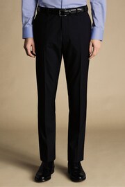 Charles Tyrwhitt Blue Slim-Fit Stripe Ultimate Performance Suit Trousers - Image 2 of 4
