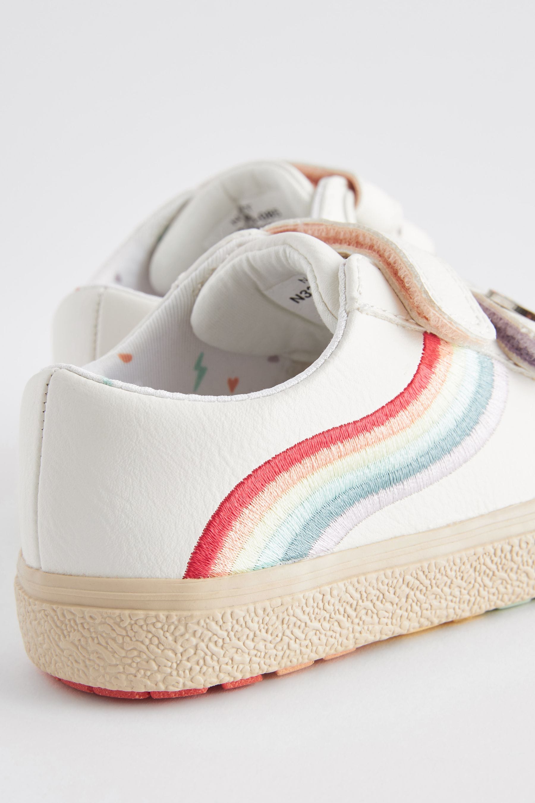 Buy White Wide Fit G Rainbow Trainers from the Next UK online shop