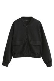 Black Slinky Soft Bomber Jacket - Image 6 of 7