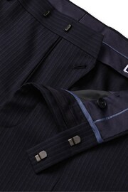 Charles Tyrwhitt Blue Stripe Slim Fit Suit Trousers - Image 4 of 4