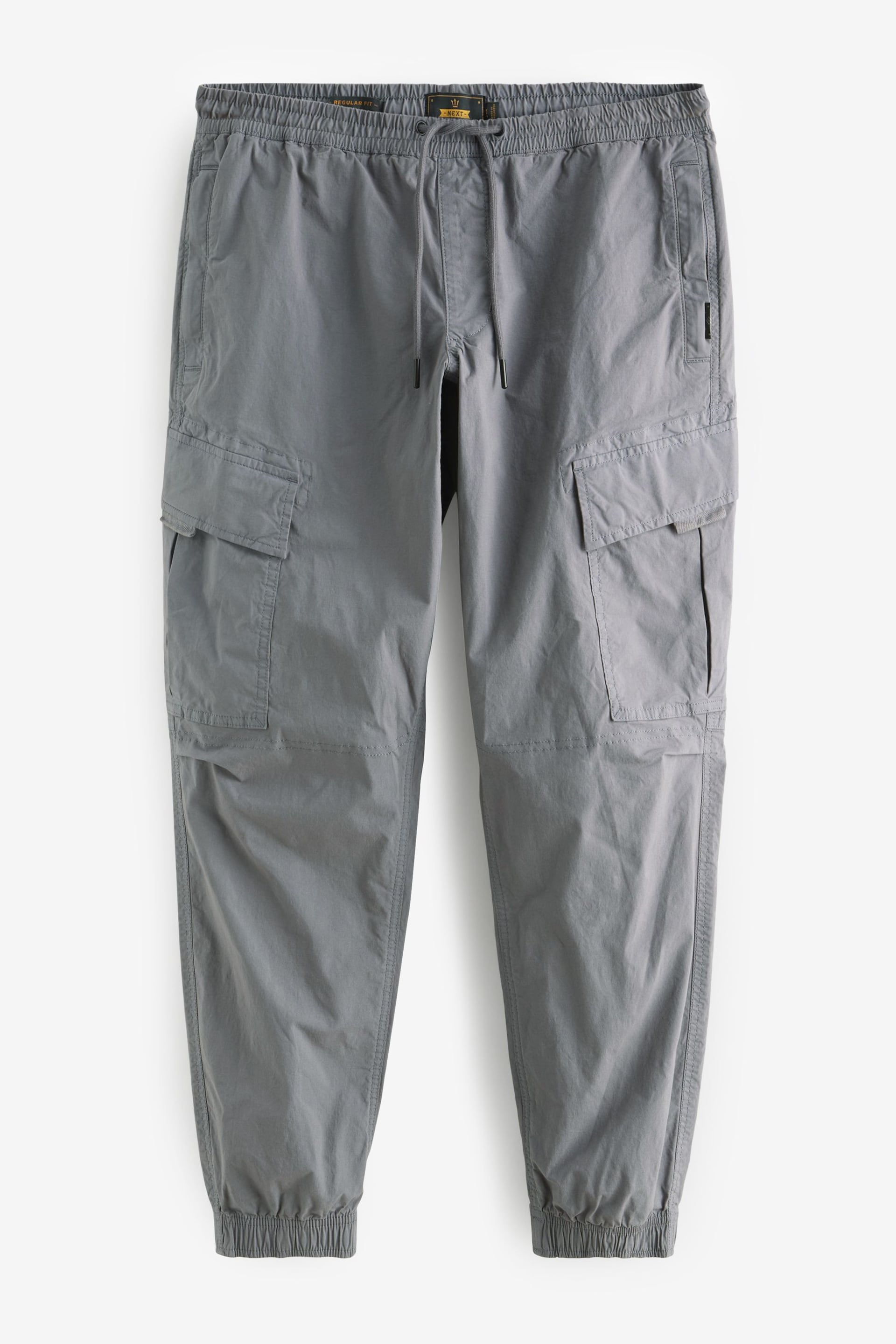 Light Blue Regular Tapered Stretch Utility Cargo Trousers - Image 9 of 14