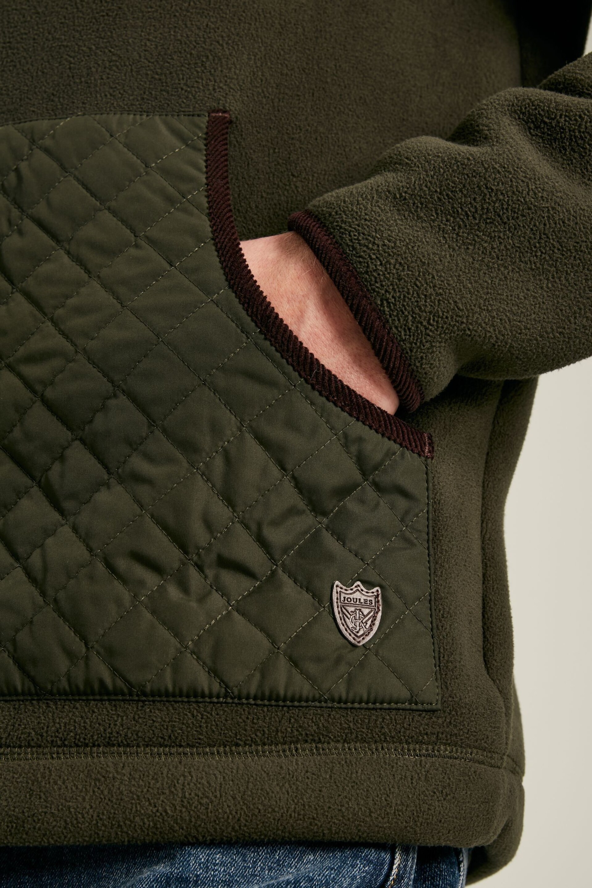 Joules Greenfield Green Full Zip Fleece Jacket - Image 4 of 7