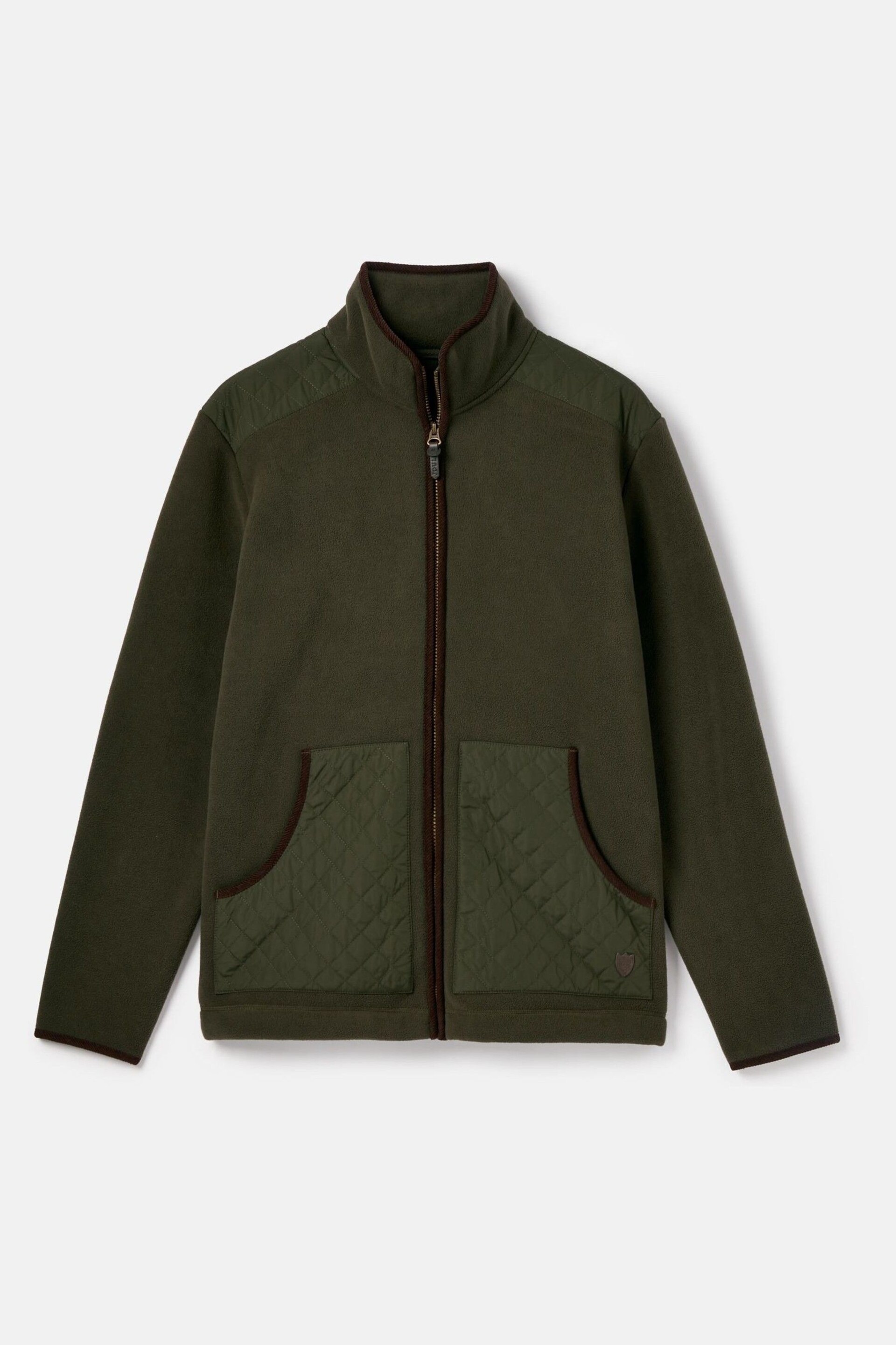 Joules Greenfield Green Full Zip Fleece Jacket - Image 7 of 7