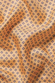 Charles Tyrwhitt Orange Medallion Silk Pocket Square - Image 3 of 3