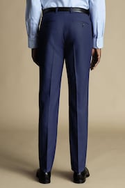 Charles Tyrwhitt Blue Slim Fit Sharkskin Ultimate Performance Suit Trousers - Image 2 of 3