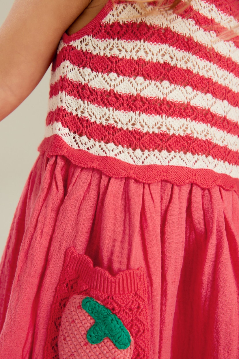 Red Crochet Mono Dress (3mths-7yrs) - Image 4 of 7