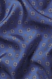 Charles Tyrwhitt Blue Medallion Silk Pocket Square - Image 3 of 3