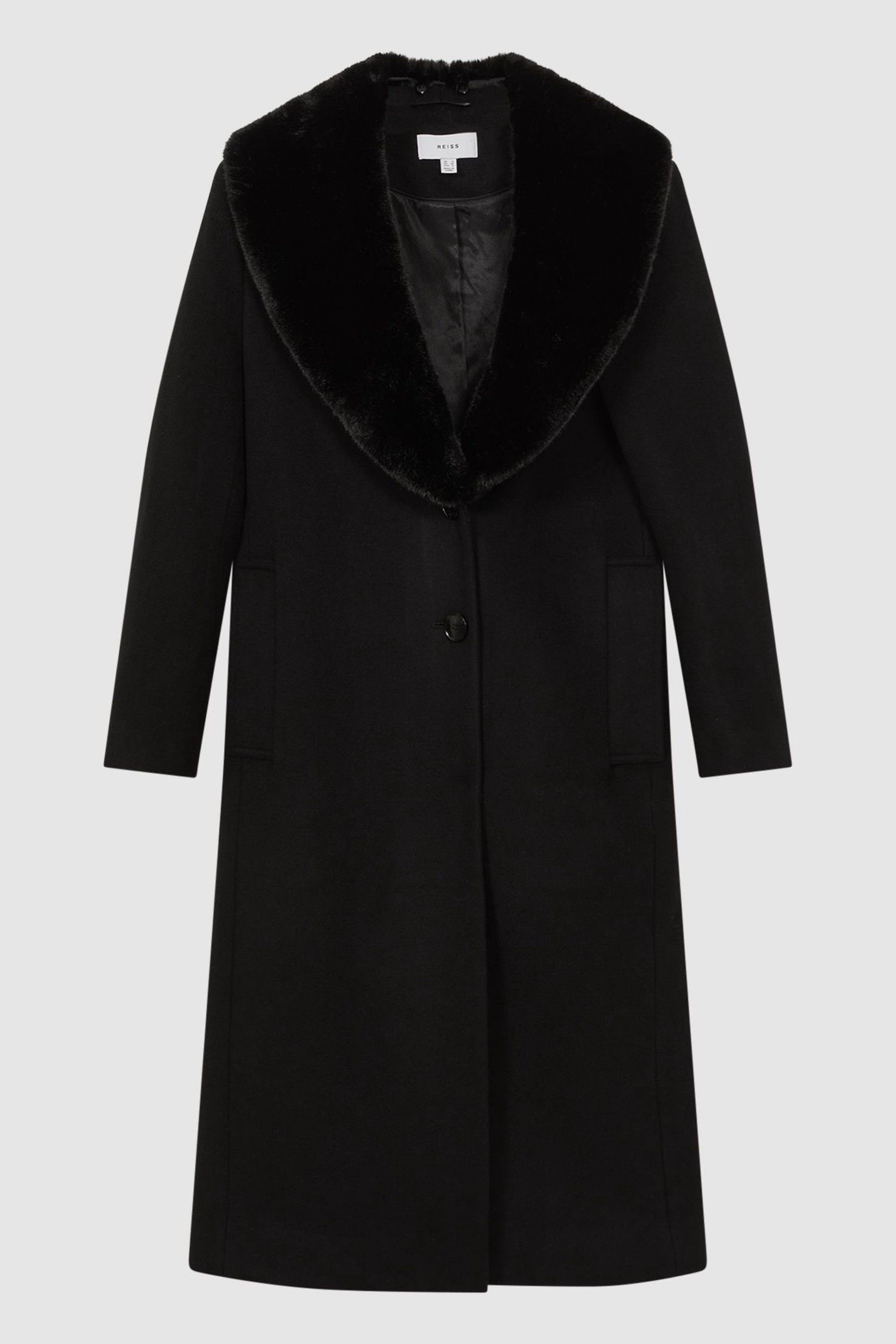 Foreland quilt mix coat with detachable faux fur trim store