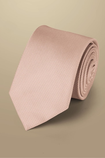 Charles Tyrwhitt Pink Silk Stain Resist Tie