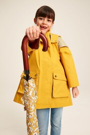 Joules Seacombe Yellow Waterproof Hooded Raincoat with Cape - Image 1 of 13