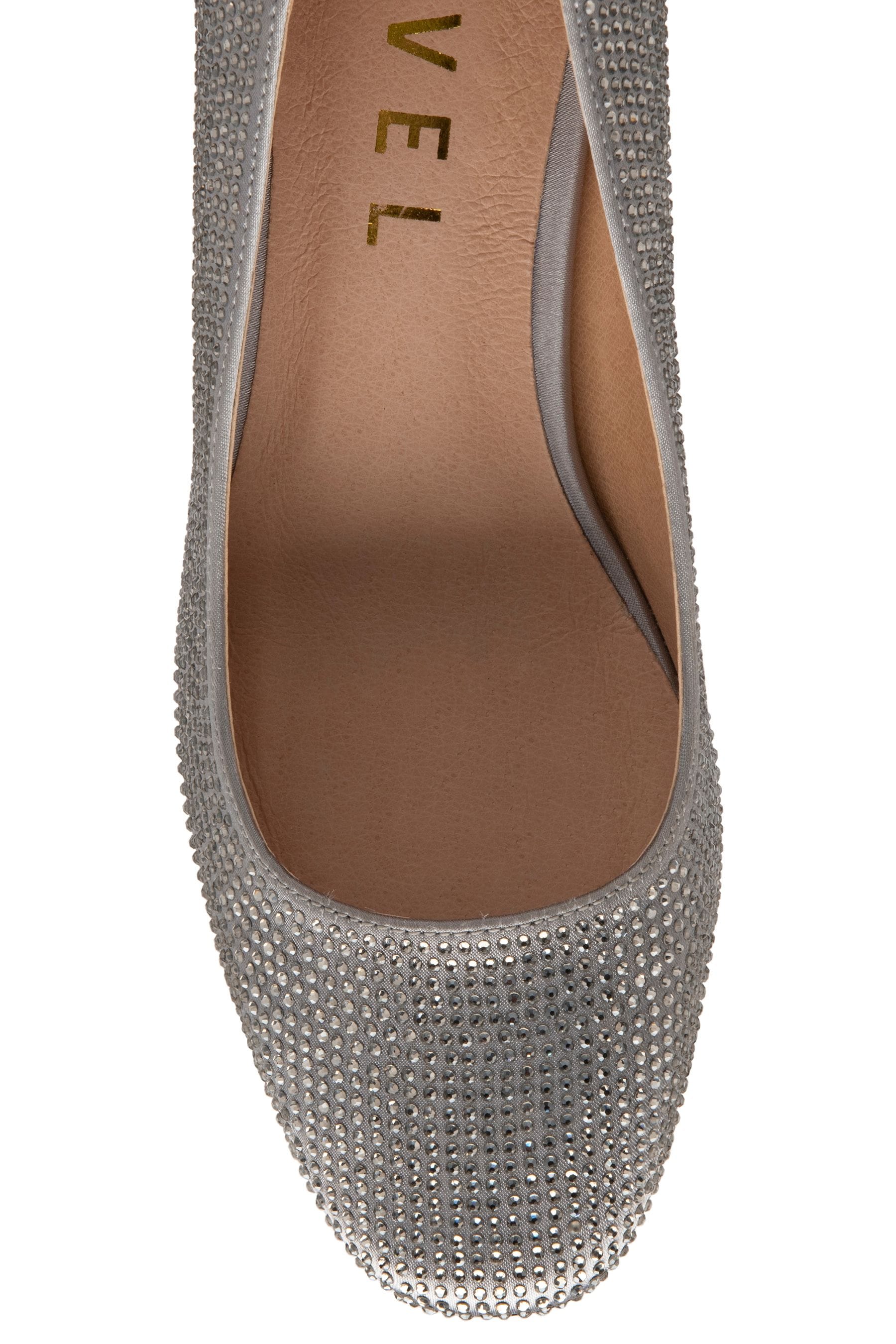 Buy Ravel Grey Satin Block Heel Court Shoes from Next Luxembourg