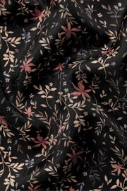 Charles Tyrwhitt Black Leaves Print Silk Pocket Square - Image 3 of 3