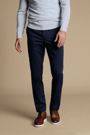 Charles Tyrwhitt Blue Classic Fit Ultimate non-iron Chino Trousers