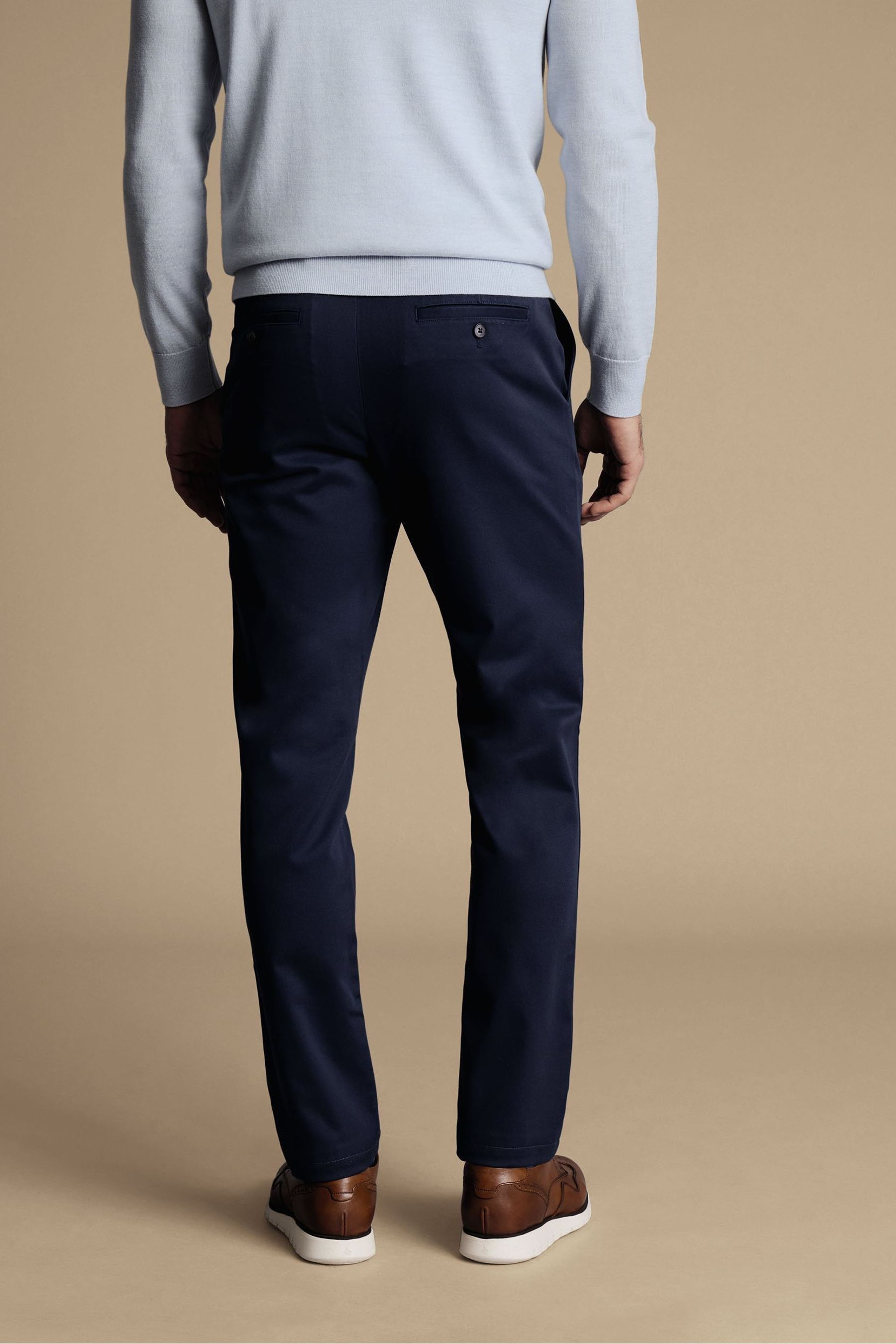 Buy Charles Tyrwhitt Blue Classic Fit Ultimate non iron Chino Trousers from the Next UK online shop