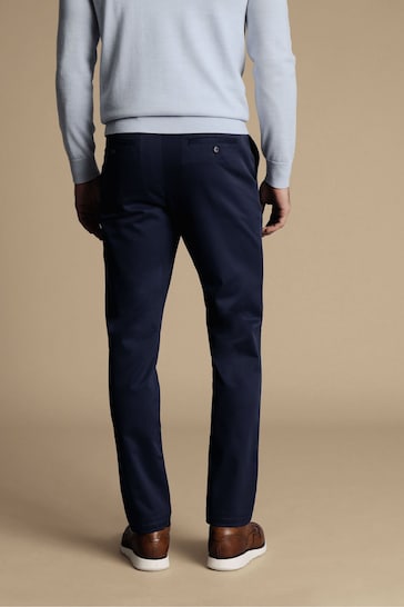 Charles Tyrwhitt Blue Classic Fit Ultimate non-iron Chino Trousers