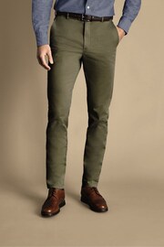Charles Tyrwhitt Green Classic Fit Ultimate non-iron Chino Trousers - Image 1 of 5