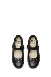 Clarks Black Dark Patent Lock Magic Kids Shoes - Image 5 of 7