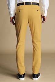 Charles Tyrwhitt Yellow Classic Fit Ultimate non-iron Chino Trousers - Image 2 of 4