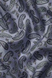 Charles Tyrwhitt Blue Heather Mini Paisley Print Silk Pocket Square - Image 3 of 3