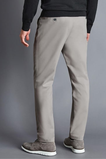 Charles Tyrwhitt Grey Slim Fit Ultimate Non-Iron Chino Trousers