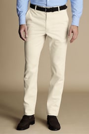 Charles Tyrwhitt Natural cream Classic Fit Ultimate non-iron Chino Trousers - Image 1 of 5