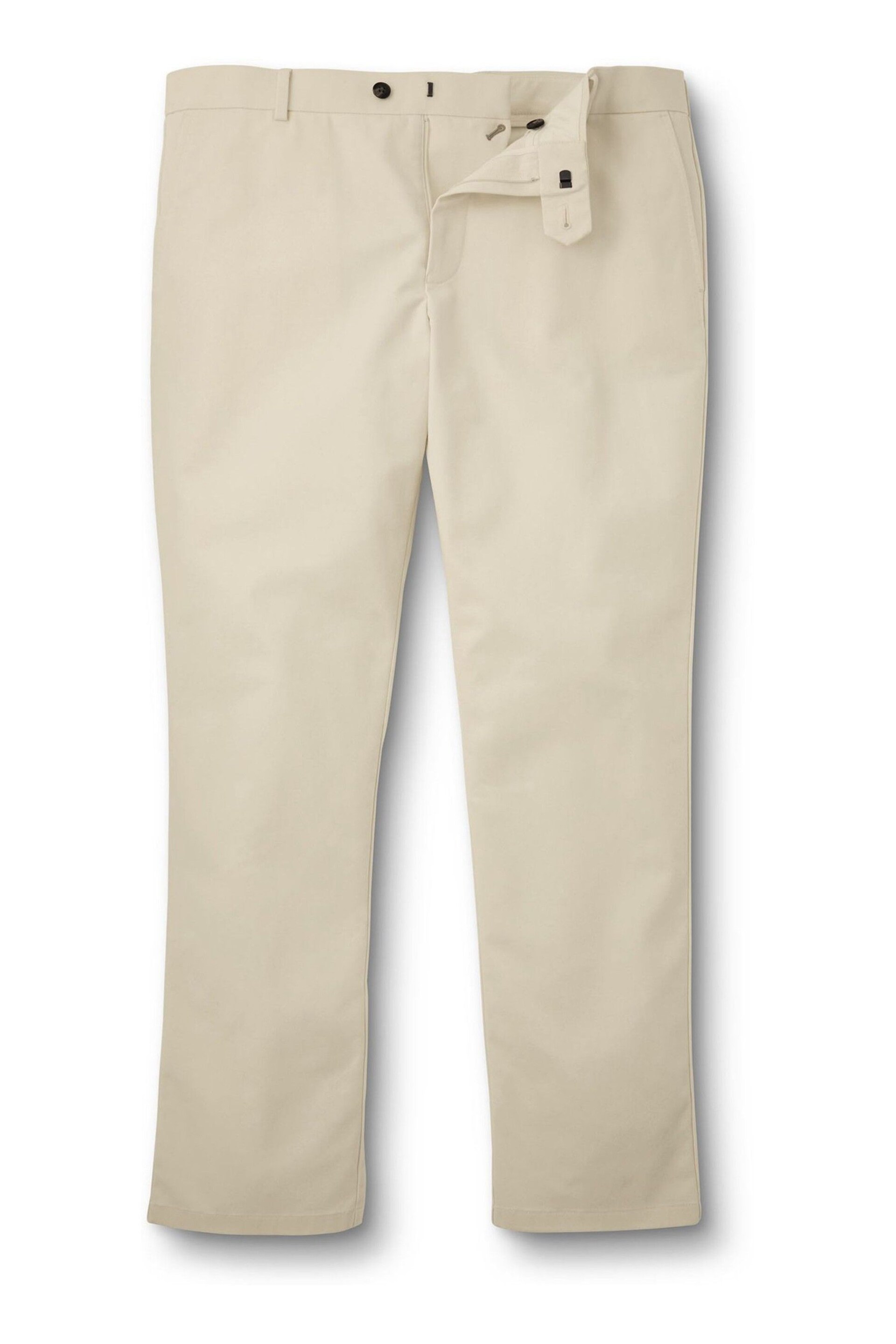 Charles Tyrwhitt Natural cream Classic Fit Ultimate non-iron Chino Trousers - Image 4 of 5