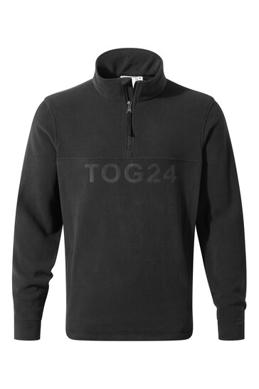 Tog 24 Khaki Black Drewery Mens Zip Neck Fleece