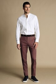 Charles Tyrwhitt Brown Slim Fit Ultimate non-iron Chino Trousers - Image 3 of 3