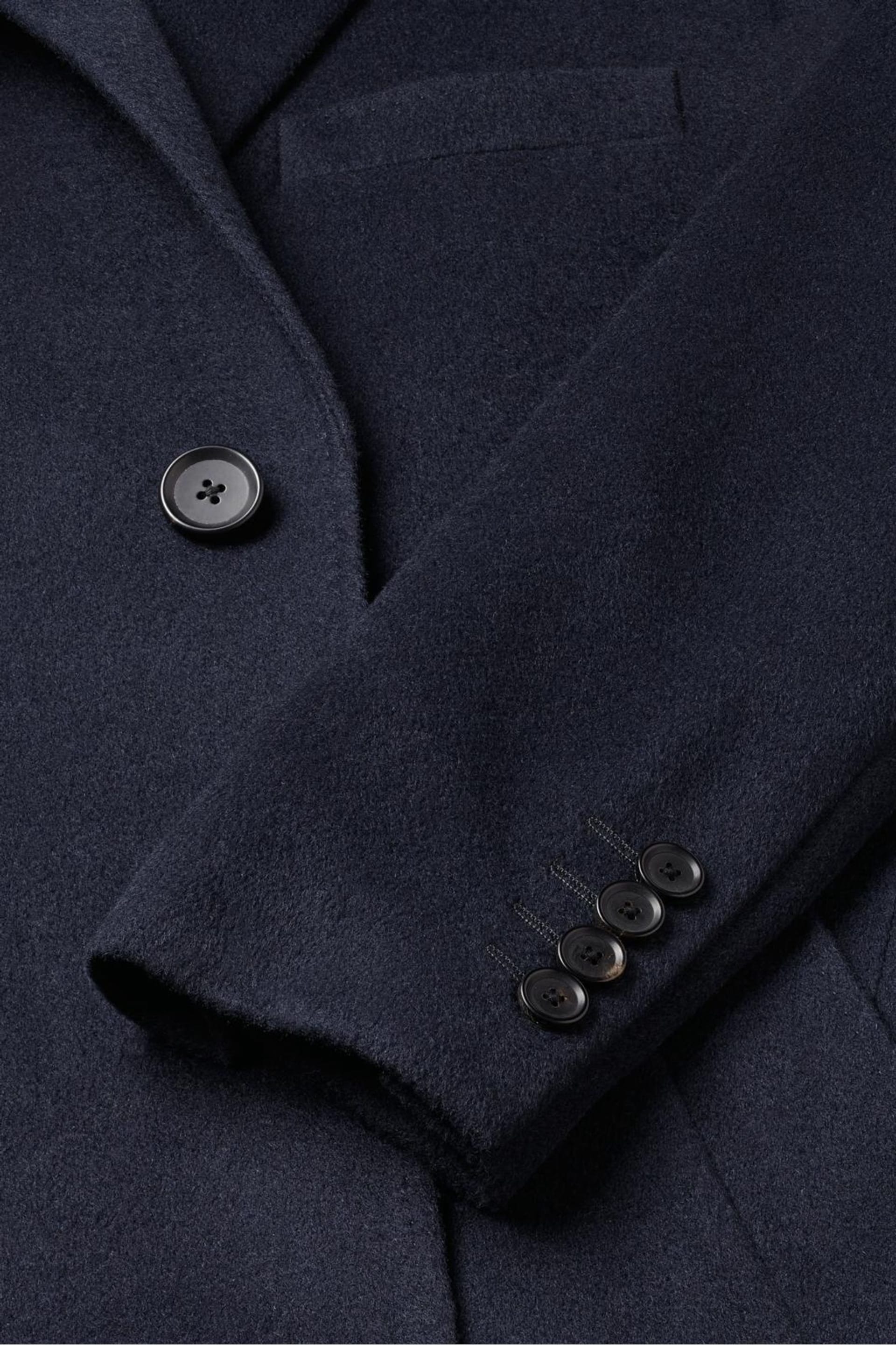 Charles Tyrwhitt Blue Pure Wool Overcoat - Image 5 of 5