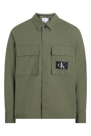 Calvin Klein Green Logo Utility Overshirt - Image 1 of 2