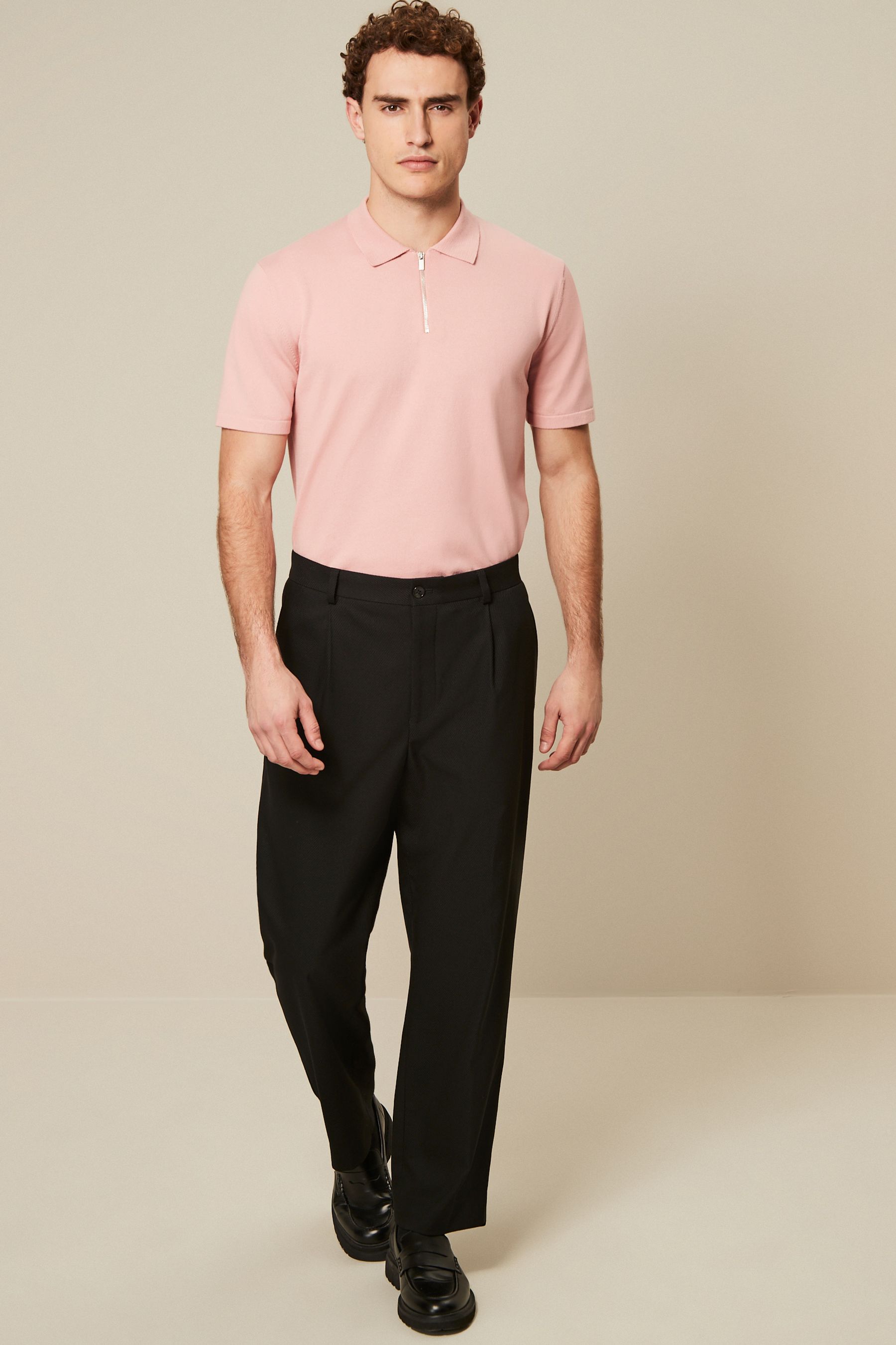 Black pink polo shirt cheap