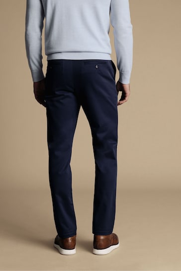 Charles Tyrwhitt Blue Chrome Slim Fit Ultimate Non-Iron Chino Trousers