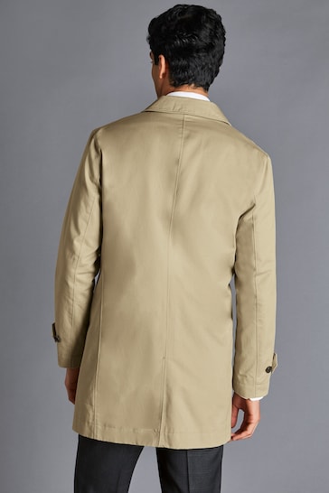 Charles Tyrwhitt Natural Classic Showerproof Cotton Raincoat