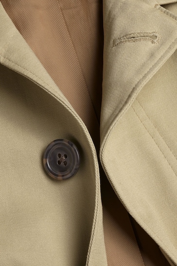 Charles Tyrwhitt Natural Classic Showerproof Cotton Raincoat
