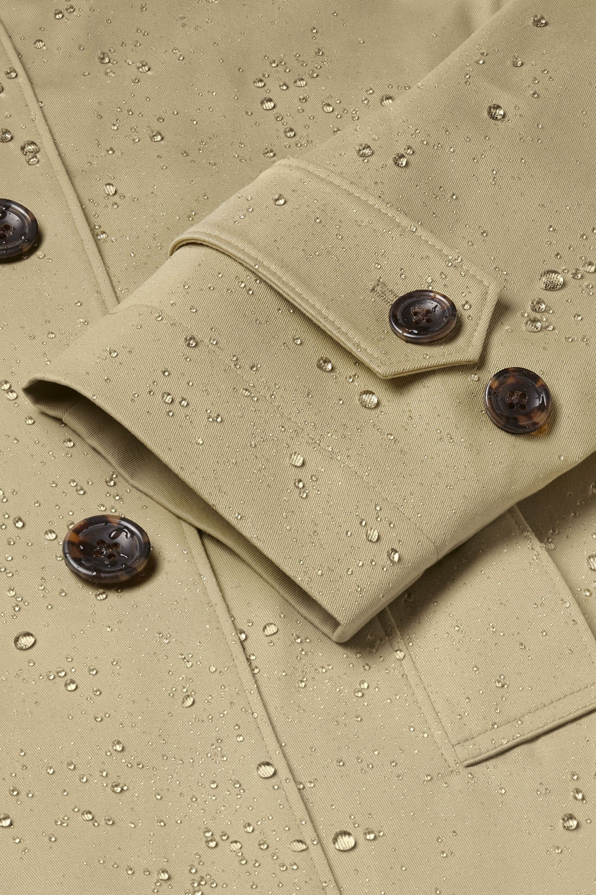 Charles Tyrwhitt Natural Classic Showerproof Cotton Raincoat - Image 4 of 4