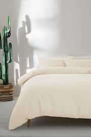 Natural Simply Soft Microfibre Duvet Cover and Pillowcase Set - Image 1 of 4