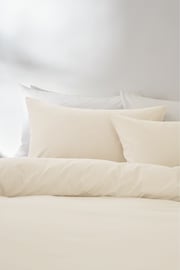 Natural Simply Soft Microfibre Duvet Cover and Pillowcase Set - Image 2 of 4