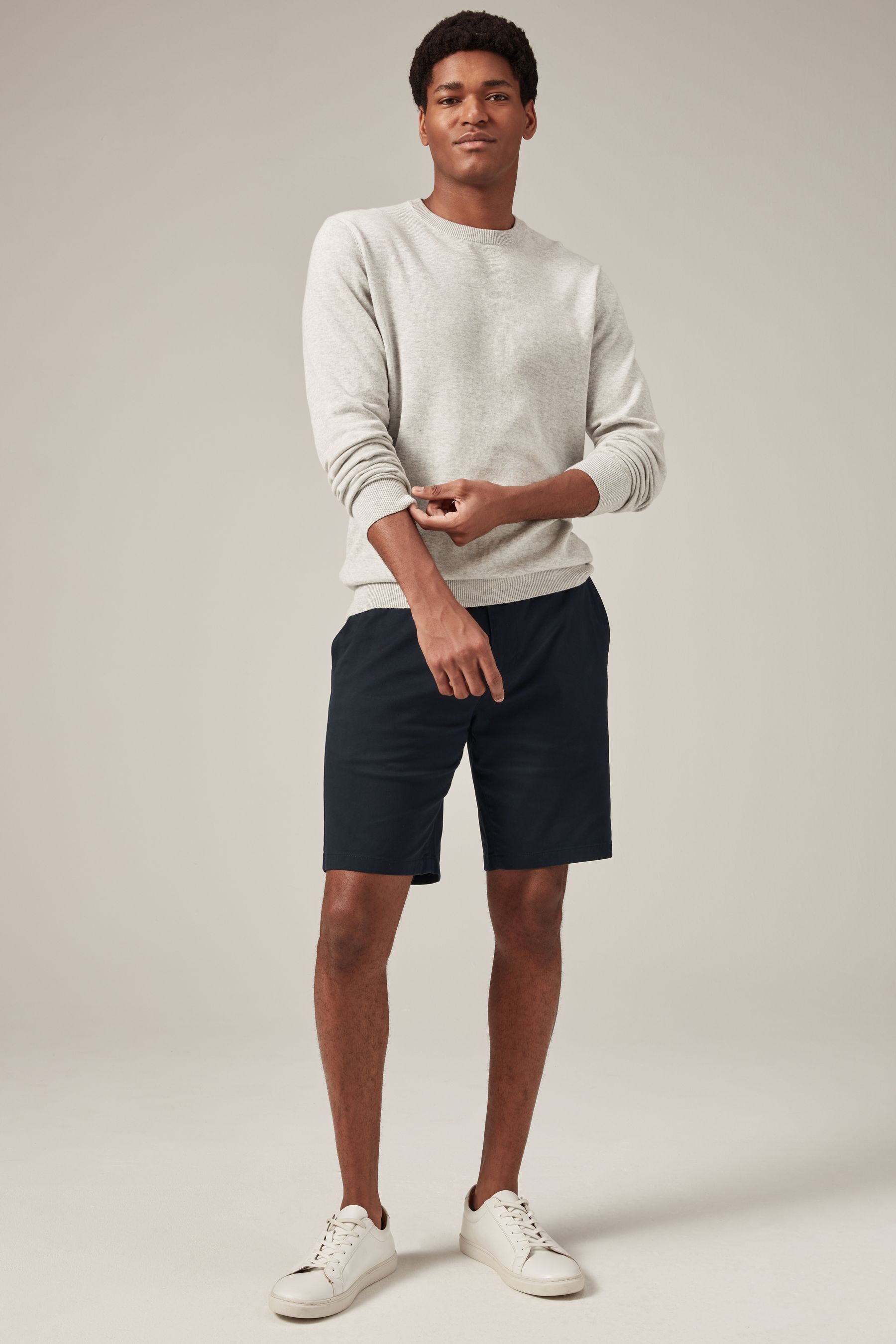 Long slim fit shorts deals